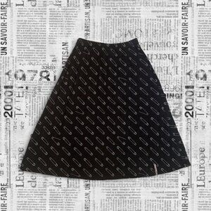 Junior's Grunge Safety Pin Midi Skirt